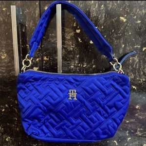 Royal Blue Quilted Shoulder Bag