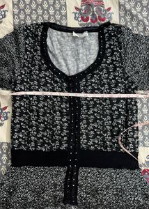 Black pattern vintage top