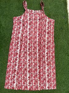 Floral Print Sleeveless Kurta
