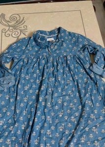 Blue flowy Floral Print short Shirt Dress