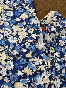 Blue Floral Printed Co-ord Set