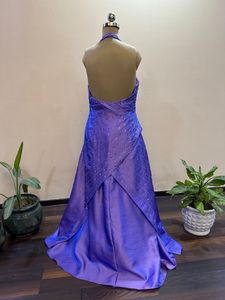 Purple Beads Embellished Gown