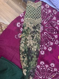 Green Embellished Blouse
