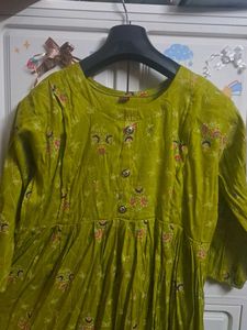 Feeding top Green Printed Kurta