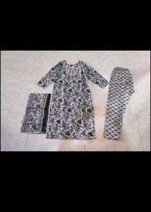 Floral Print Kurta Set with Dupatta