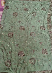 Exquisite Sequin Embroidered Saree