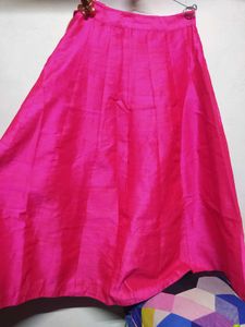 Pink Silk Lehnga With Side Ziper Blouse