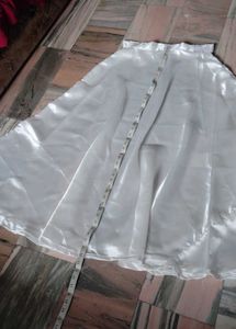 Black Crop Top &amp; White Skirt Set