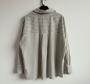 Zara Striped Oversized Poplin Shirt