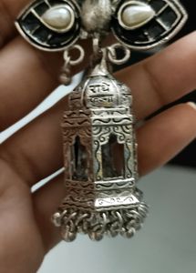 Oxidised Silver Jhumka