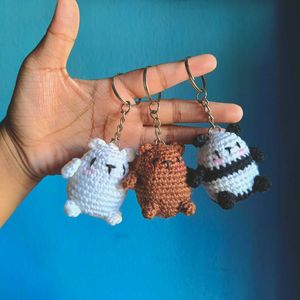 Cute Crochet Animal Keychains (Set of 3)
