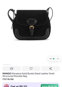 Black Suede Crossbody Bag