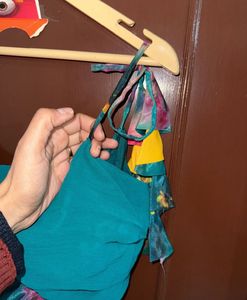 Bottle Green Organza Lehanga