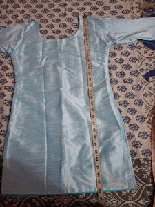 Elegant Blue Kurta With Patiyala
