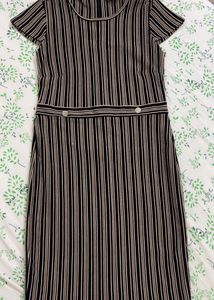 Classic Striped Sheath Dress fully stretchable