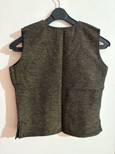 Stylish Ethnic Print Vest Jacket
