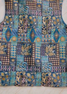 Men's Teal Kurta Set with Nehru Jacket