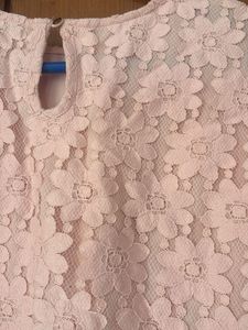 Pink Floral Lace Top