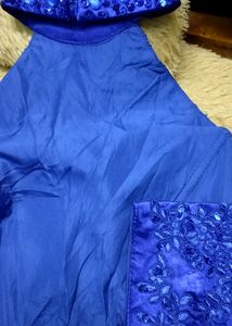 Sparkling Royal Blue halter neck blouse