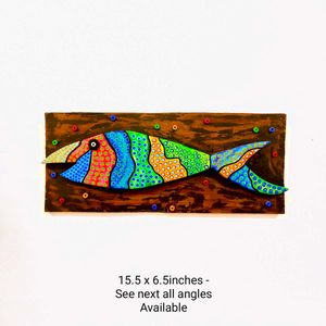 Set of 2 Wooden Fish Wall Arts