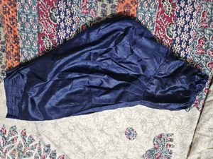 Elegant Blue &amp; Gold Floral Pant Suit