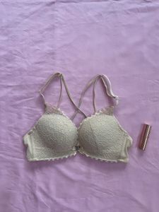 Lace Front Closure Push Up Bra
