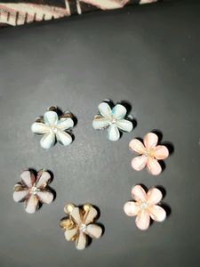 Cute Flower Hair Clips Set