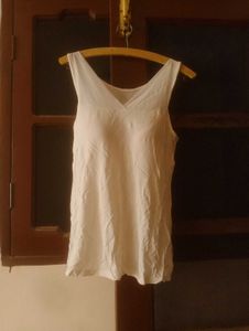 White V-Neck Tank Top
