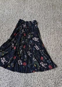 Bohemian Floral Print Tiered Midi Skirt