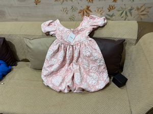 URBANIC Pink Floral Puff Sleeve Dress