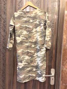 Stylish Camouflage Tunic Top