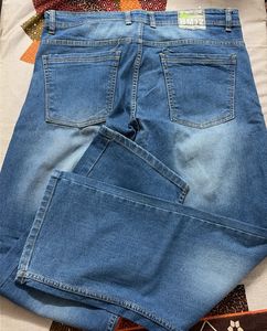 blue straight fit jeans - 34 size