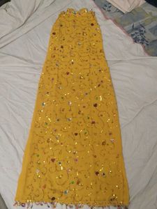 Stunning Yellow Embellished One Piece Gown