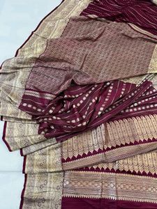pure silk Banarasi without blouse