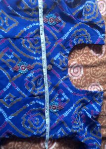 Navy blue anarkali stitched kurti