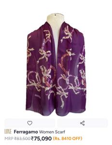 Salvatore Ferragamo Silk 💯Scarf