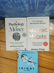 Ikigai Hardcover, Atomic Habits And Psychology Of Money