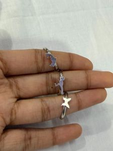 Cute Animal & Butterfly Ring Set of 3