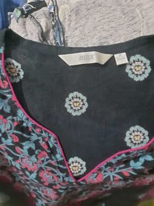 Beautiful Printed black and pink Kurta