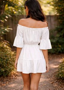 Off-Shoulder Flared Sleeve Top