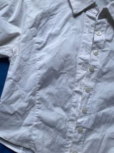 Classic White Cropped Button-Up Shirt