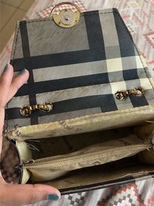Stylish Plaid Chain Sling Bag
