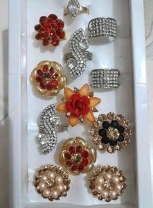 Set of 11 Fashion Rings
