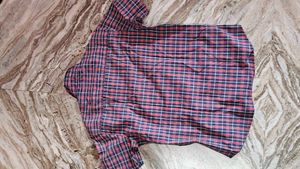 Men's Red & Blue Plaid Shirt