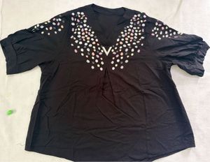Black Kurta with Colorful Embroidery