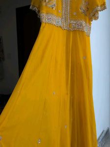 Yellow Embellished Ethnic Gown
