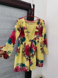 Floral Print Yellow Top