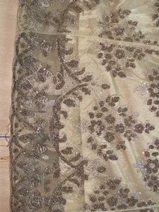 Cream And Mahroon Designer Lehanga