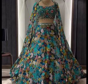 Floral Print Lehenga Choli with Dupatta