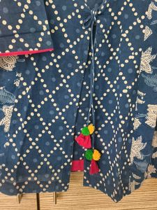 Blue Indigo Print Shrug XXL